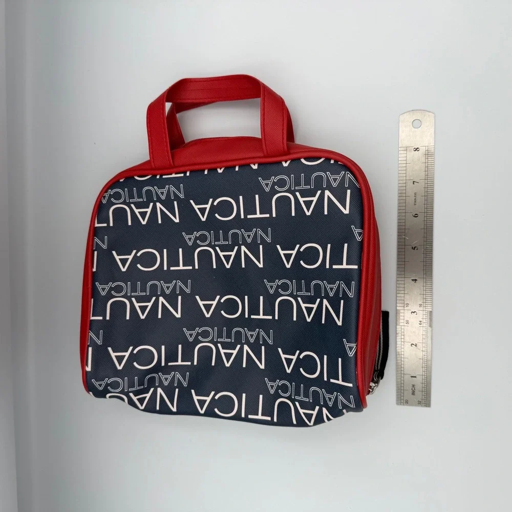Nautica Cosmetic Bag Set Womens OS Red Excellent Synthetic